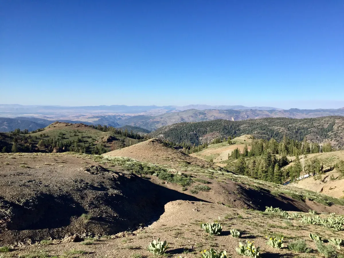 Rolling hills and only a tiny bit of snow!
